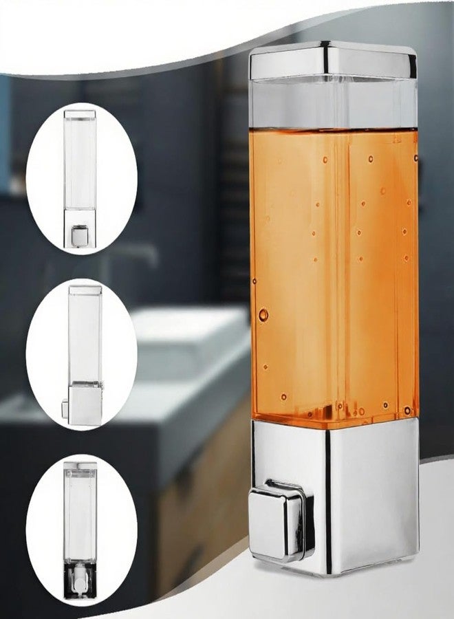 Alturas ABS Plastic Wall Mounted Soap Shampoo Conditioner Hand Wash Gel Dispenser Liquid Soap Dispenser for Bathroom Basin Kitchen Sink (350 Ml Pack of 2) - Image 2